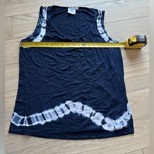 Sunday Blue and White Tie-Dye Tank Top